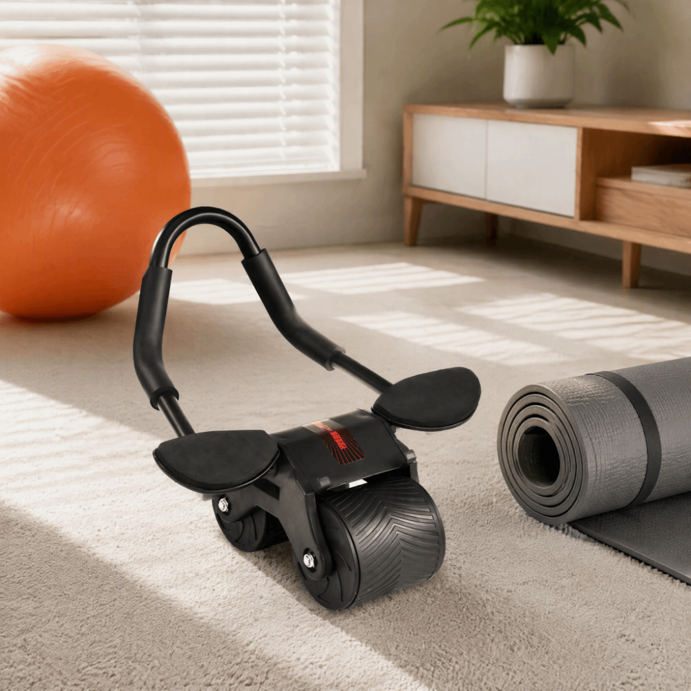 Ab Roller Wheel With Elbow Support - Alat Latihan Otot Perut Otomatis dengan