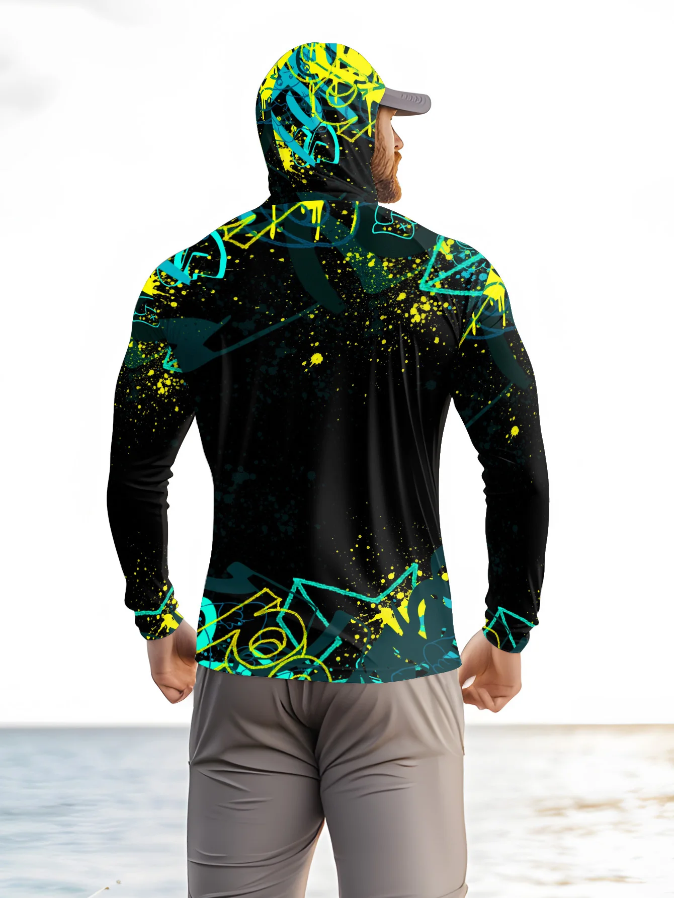 Hoodie Pancing Pria UPF50+ den - Fishing ulasan dan harga