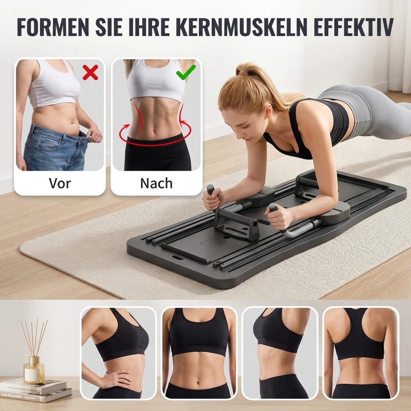 Papan Latihan Otot Perut Multi - Ab Roller Wheel With Elbow Support ulasan dan harga