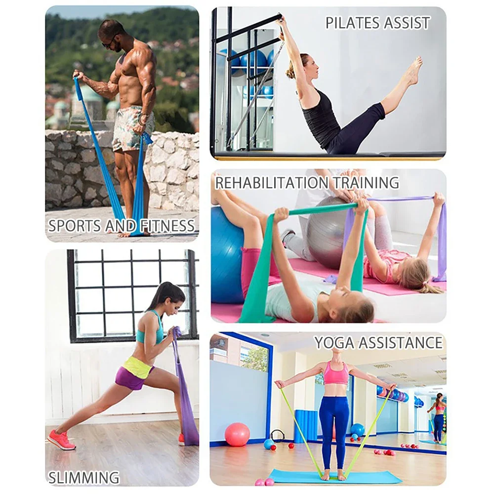 Panjang 200cm, Tali Resistensi - Pilates Bar Kit With Resistance Bands ulasan dan harga