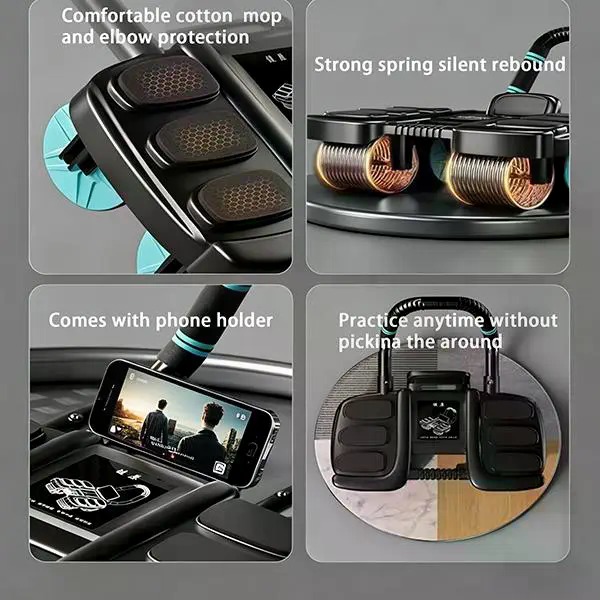 Roller Abdominal 4-Roda dengan - Ab Roller Wheel With Elbow Support ulasan dan harga