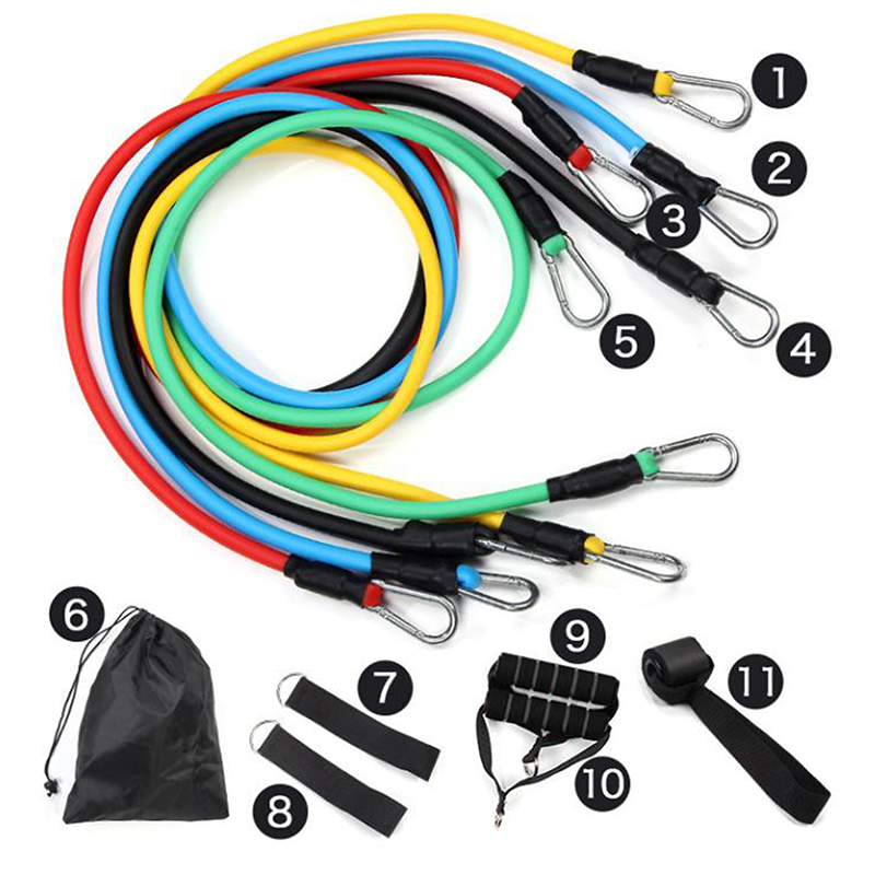 Set Baru 11 Buah Tali Latihan  - Resistance Bands Set With Handles ulasan dan harga