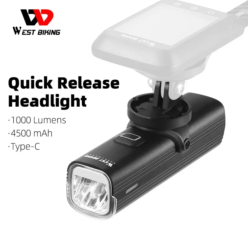 WEST BIKING Lampu Depan Sepeda - Rechargeable Bicycle Headlight 1000 Lumen ulasan dan harga