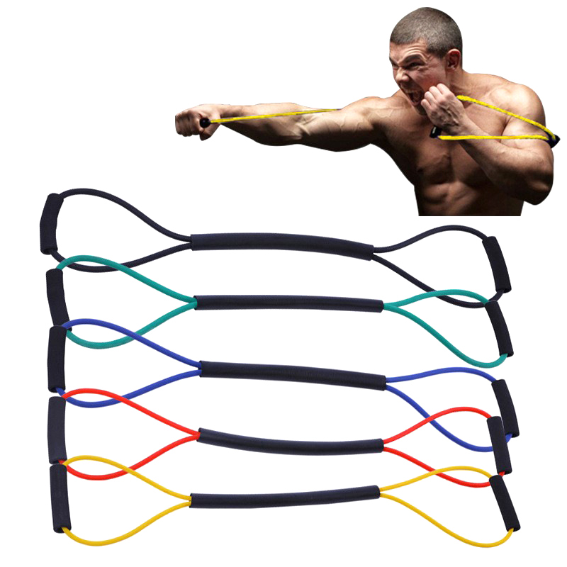 Tali Ketegangan Bentuk Angka 8 - Resistance Bands Set With Handles ulasan dan harga